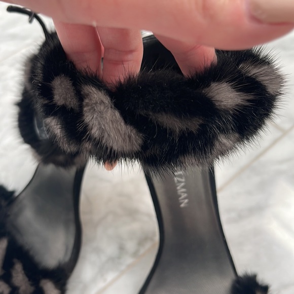 🐰Stuart Weitzman "Bunny Love" Size 8.5 Mink Heels - Picture 4 of 7